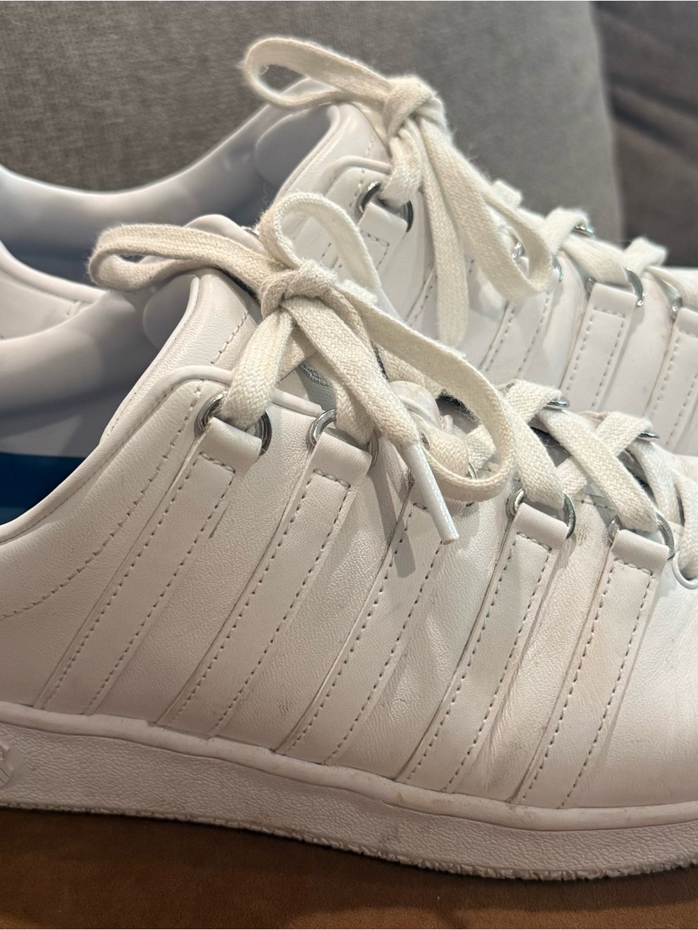 K-Swiss Classic VN Men's Low Top White Leather Sneakers Size 10.5